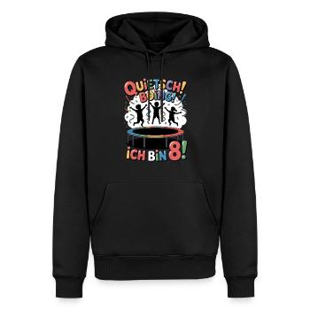 Geburtstagsshirt Trampolin Geburtstag 8 Jahre - Männer Premium Bio Hoodie - Schwarz - Vorne - Nico (187cm)