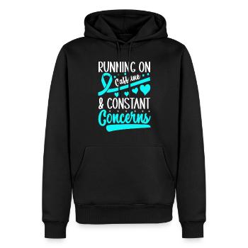 Trouble anxieux Trouble anxieux - Sweat à capuche Premium bio Homme - noir - Devant - Nico (187cm)