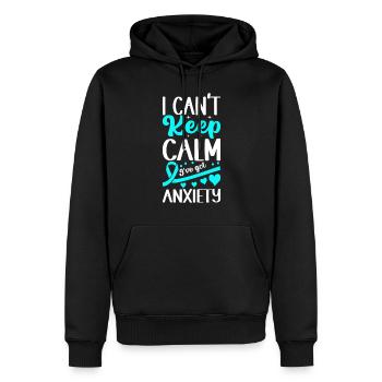Trouble anxieux Trouble anxieux - Sweat à capuche Premium bio Homme - noir - Devant - Nico (187cm)