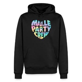 Malle Party Crew - Sweat à capuche Premium bio Homme - noir - Devant - Nico (187cm)