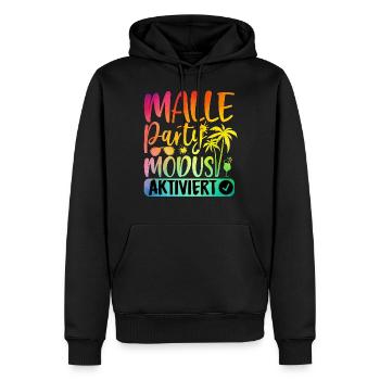 Malle Party Mode Enabled - Men’s Premium Organic Hoodie - black - Front - Nico (187cm)