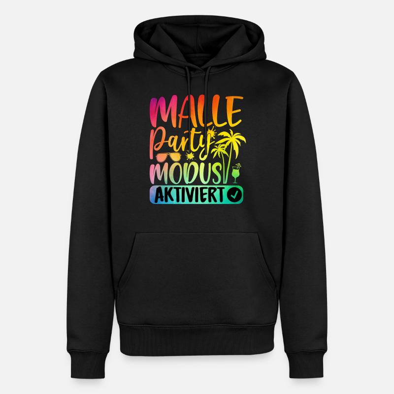 Mode Malle Party activé - Sweat à capuche Premium bio Homme - noir