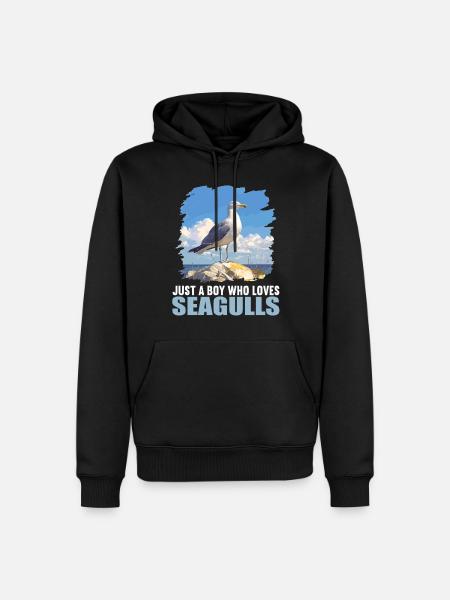 Möwen Möwe - Männer Premium Bio Hoodie - Schwarz
