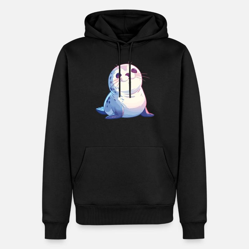 Joints, Phoque - Sweat à capuche Premium bio Homme - noir