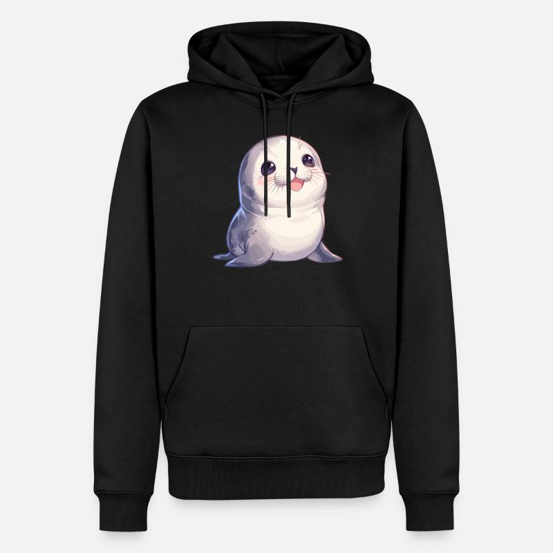 Joints, Phoque - Sweat à capuche Premium bio Homme - noir