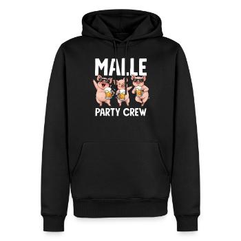 Malle Party Crew - Männer Premium Bio Hoodie - Schwarz - Vorne - Nico (187cm)