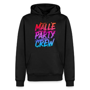 Malle Party Crew - Männer Premium Bio Hoodie - Schwarz - Vorne - Nico (187cm)