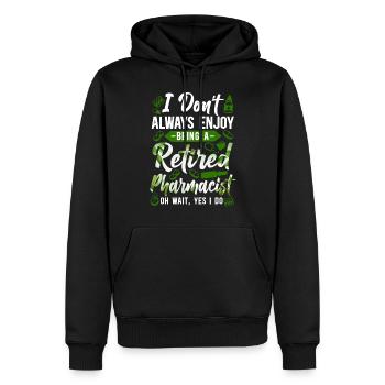 Technicien en pharmacie - Sweat à capuche Premium bio Homme - noir - Devant - Nico (187cm)