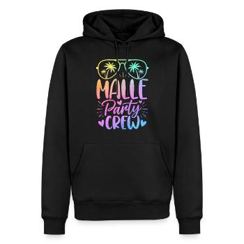 Malle Party Crew - Männer Premium Bio Hoodie - Schwarz - Vorne - Nico (187cm)