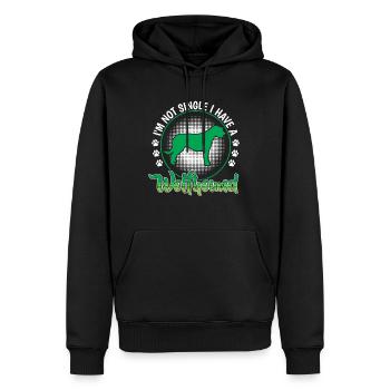 Ich habe einen Irischer Wolfshund - Männer Premium Bio Hoodie - Schwarz - Vorne - Nico (187cm)