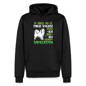 Samojede mich suchen Schlittenhund - Männer Premium Bio Hoodie - Schwarz - Vorne - Nico (187cm)