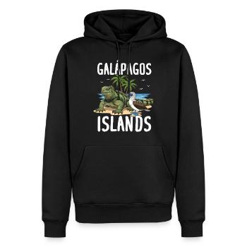 Galapagos Islands - Men’s Premium Organic Hoodie - black - Front - Nico (187cm)