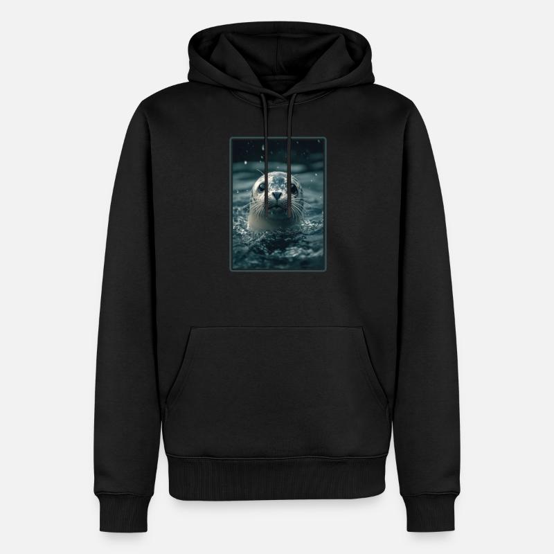 Joints, Phoque - Sweat à capuche Premium bio Homme - noir