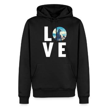 Robben Robbe - Männer Premium Bio Hoodie - Schwarz - Vorne - Nico (187cm)