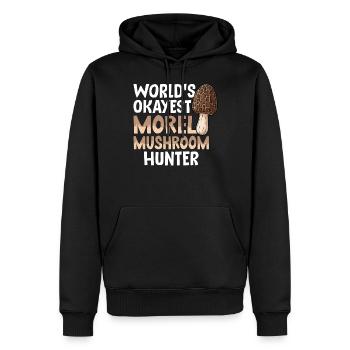 Worlds Okayest Morel Mushroom Hunter - Männer Premium Bio Hoodie - Schwarz - Vorne - Nico (187cm)