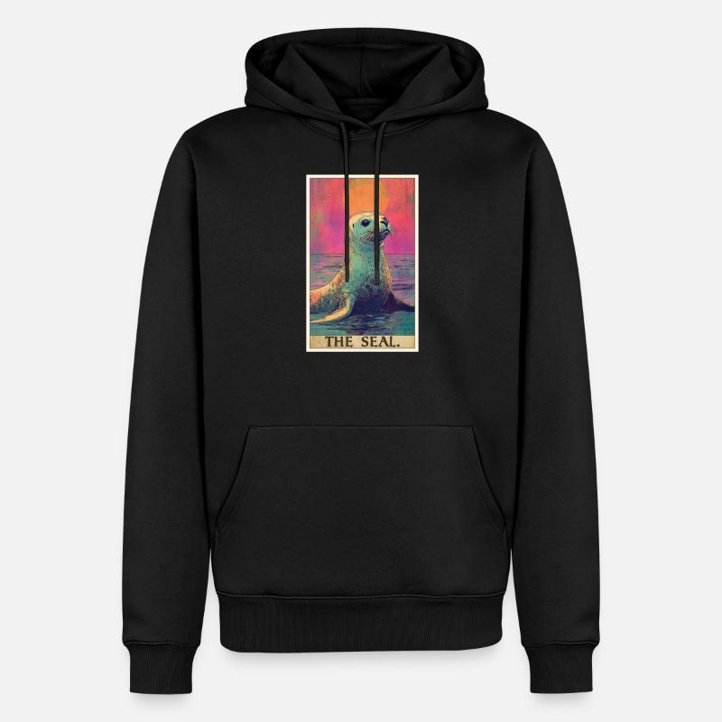 Joints, Phoque - Sweat à capuche Premium bio Homme - noir
