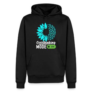 Trouble anxieux Trouble anxieux - Sweat à capuche Premium bio Homme - noir - Devant - Nico (187cm)