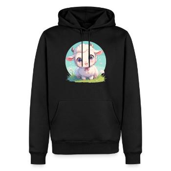 Schafe Schaf - Männer Premium Bio Hoodie - Schwarz - Vorne - Nico (187cm)