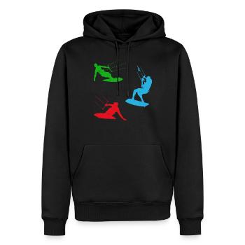 Watersports Kiteboarding Kitesurfer Kitesurfing - Männer Premium Bio Hoodie - Schwarz - Vorne - Nico (187cm)