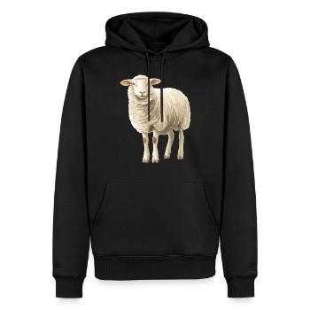 Mouton Mouton - Sweat à capuche Premium bio Homme - noir - Devant - Nico (187cm)