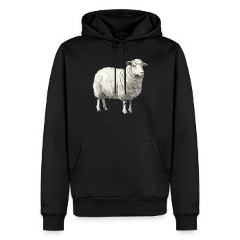 Mouton Mouton - Sweat à capuche Premium bio Homme - noir - Devant - Nico (187cm)