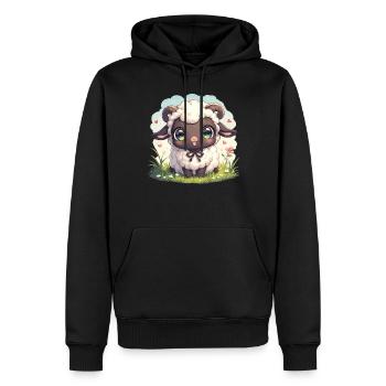 Schafe Schaf - Männer Premium Bio Hoodie - Schwarz - Vorne - Nico (187cm)