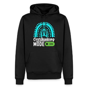 Trouble anxieux Trouble anxieux - Sweat à capuche Premium bio Homme - noir - Devant - Nico (187cm)