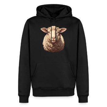 Mouton Mouton - Sweat à capuche Premium bio Homme - noir - Devant - Nico (187cm)