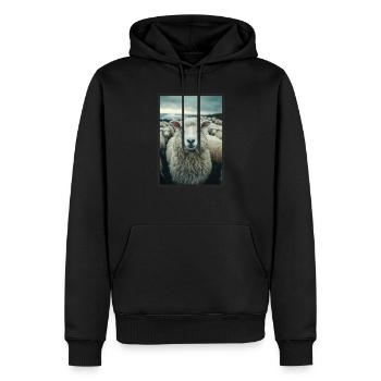 Schafe Schaf - Männer Premium Bio Hoodie - Schwarz - Vorne - Nico (187cm)