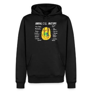Anatomy Of Animal Cell Biology Biologist Science - Männer Premium Bio Hoodie - Schwarz - Vorne - Nico (187cm)