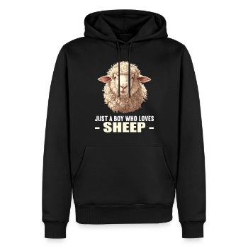 Mouton Mouton - Sweat à capuche Premium bio Homme - noir - Devant - Nico (187cm)