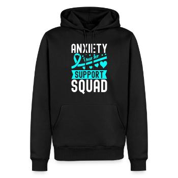 Trouble anxieux Trouble anxieux - Sweat à capuche Premium bio Homme - noir - Devant - Nico (187cm)