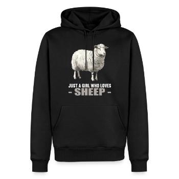 Schafe Schaf - Männer Premium Bio Hoodie - Schwarz - Vorne - Nico (187cm)