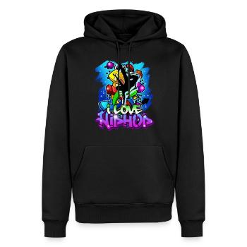 Hiphop Rap Musik Graffiti Freestyle - Männer Premium Bio Hoodie - Schwarz - Vorne - Nico (187cm)