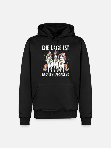 The situation is drunkenness - Men’s Premium Organic Hoodie - black