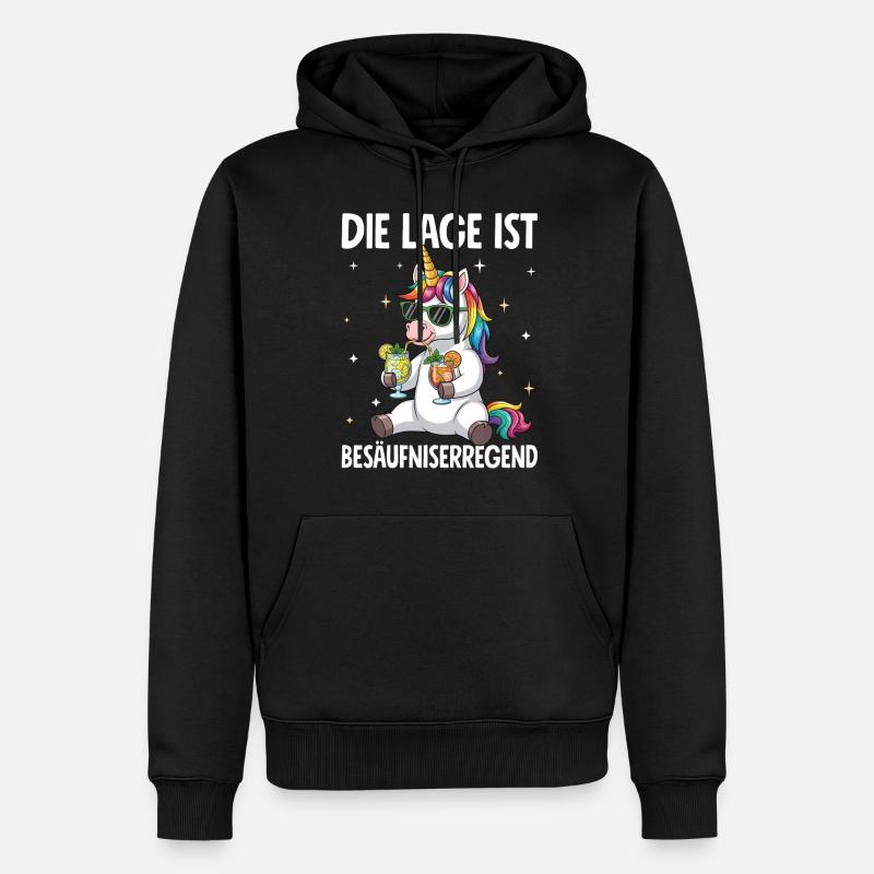 La situation est l’ivresse - Sweat à capuche Premium bio Homme - noir