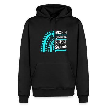 Trouble anxieux Trouble anxieux - Sweat à capuche Premium bio Homme - noir - Devant - Nico (187cm)