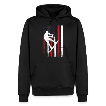 Wakeboard US Flag Wakeboard Wakesurf - Sweat à capuche Premium bio Homme - noir - Devant - Nico (187cm)