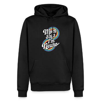 Neurodivers - Männer Premium Bio Hoodie - Schwarz - Vorne - Nico (187cm)