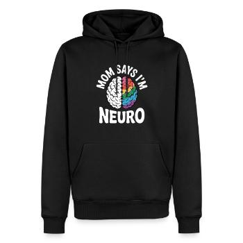 Neurodivers - Männer Premium Bio Hoodie - Schwarz - Vorne - Nico (187cm)