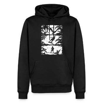 Wakeboarder Wakeboard Lover Wakesurf - Sweat à capuche Premium bio Homme - noir - Devant - Nico (187cm)