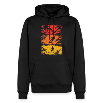 Wakeboarder Wakeboard Lover Wakesurf - Sweat à capuche Premium bio Homme - noir - Devant - Nico (187cm)