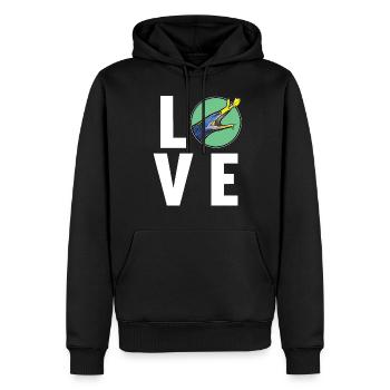 Murène nasale Murène fantôme Murène - Sweat à capuche Premium bio Homme - noir - Devant - Nico (187cm)