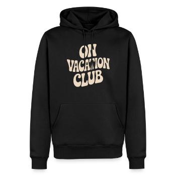 Vacation Club Festival d’été Vacances à la plage - Sweat à capuche Premium bio Homme - noir - Devant - Nico (187cm)