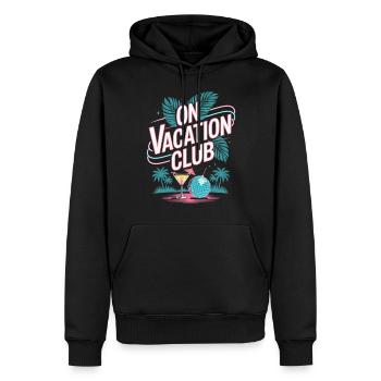 Vacation Club Festival d’été Vacances à la plage - Sweat à capuche Premium bio Homme - noir - Devant - Nico (187cm)