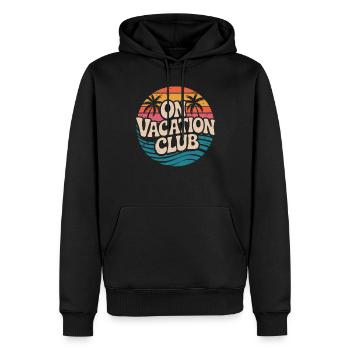 Vacation Club Festival d’été Vacances à la plage - Sweat à capuche Premium bio Homme - noir - Devant - Nico (187cm)