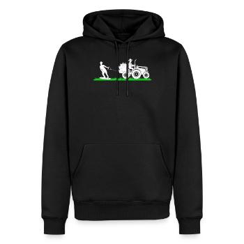 Funny Wakeboarding Farmer Wakeboarding Wakesurfing - Männer Premium Bio Hoodie - Schwarz - Vorne - Nico (187cm)