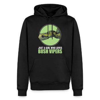 Buschvipern Buschviper - Männer Premium Bio Hoodie - Schwarz - Vorne - Nico (187cm)