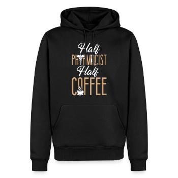 Technicien en pharmacie - Sweat à capuche Premium bio Homme - noir - Devant - Nico (187cm)