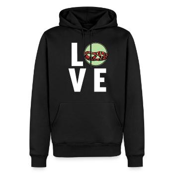 Serpents corail Serpent corail - Sweat à capuche Premium bio Homme - noir - Devant - Nico (187cm)